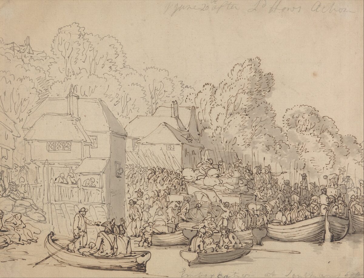 Thomas Rowlandson, Embarkation at Southampton, June 20th 1794